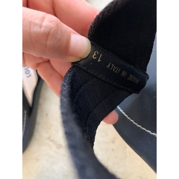 Louis Vuitton Black & White Thong Sandals Size 13 - Picture 2 of 13